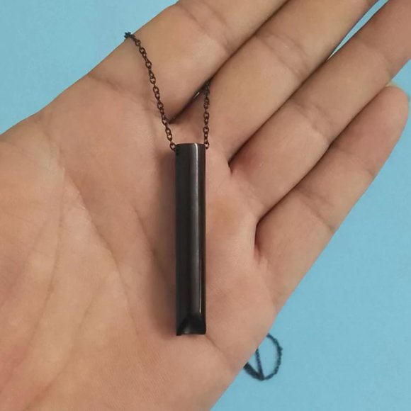 Black‎ Anti Anxiety Breathing Necklace Meditation Tool Stress Relief, Relaxing - Picture 4 of 9